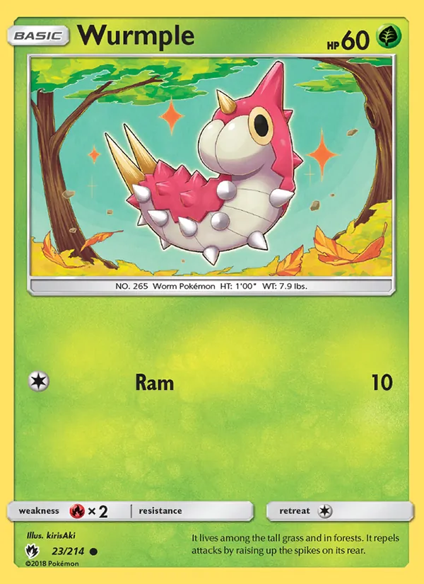 Wurmple - Lost Thunder Pokemon Card