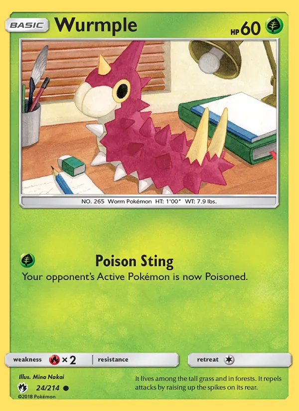 Wurmple - Lost Thunder Pokemon Card