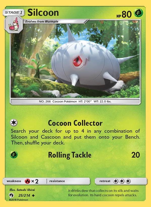 Silcoon - Lost Thunder Pokemon Card