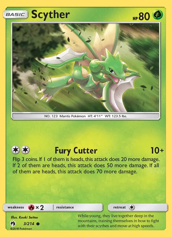 Scyther - Lost Thunder Pokemon Card