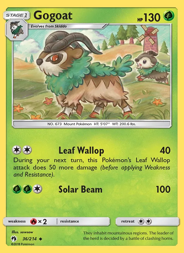 Gogoat - Lost Thunder Pokemon Card