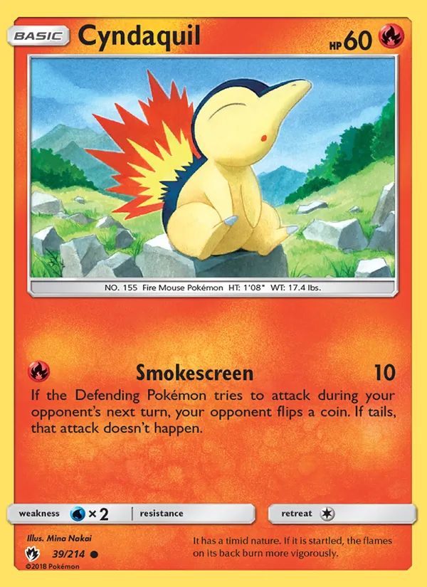 Cyndaquil - Lost Thunder Pokemon Card