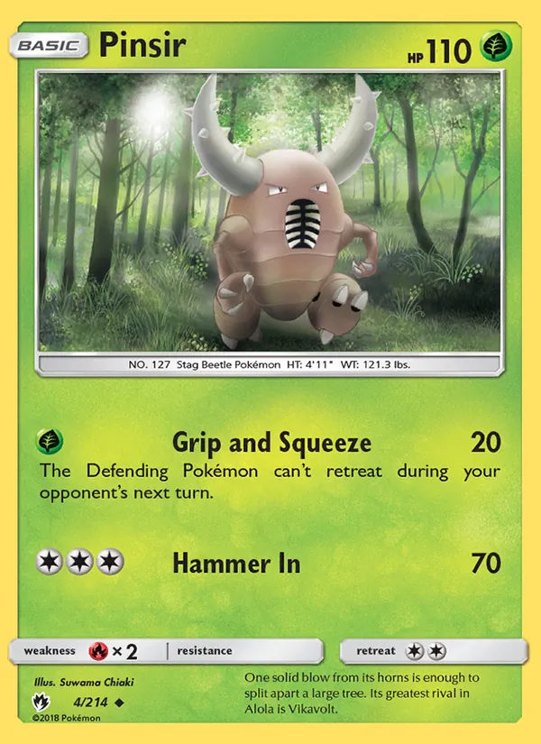Pinsir - Lost Thunder Pokemon Card