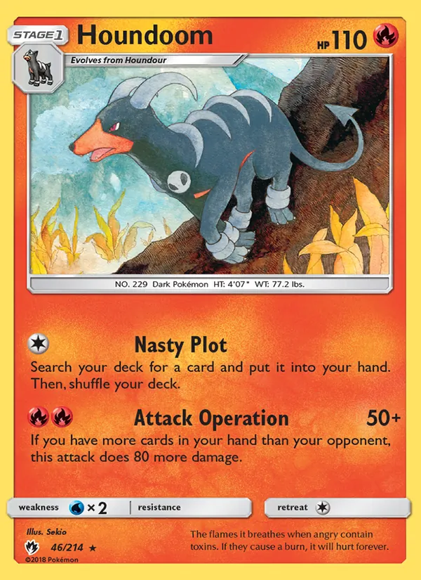 Houndoom - Lost Thunder Pokemon Card