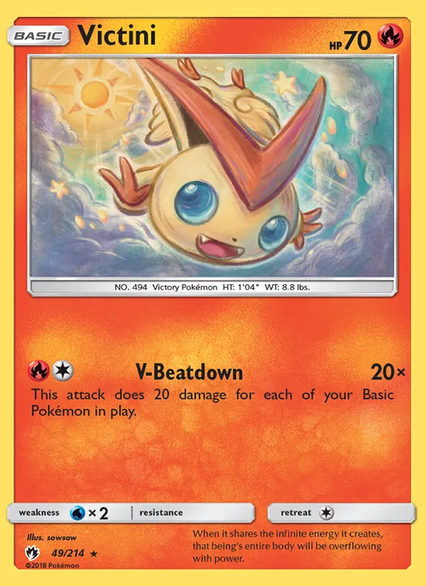 Victini - Lost Thunder Pokemon Card