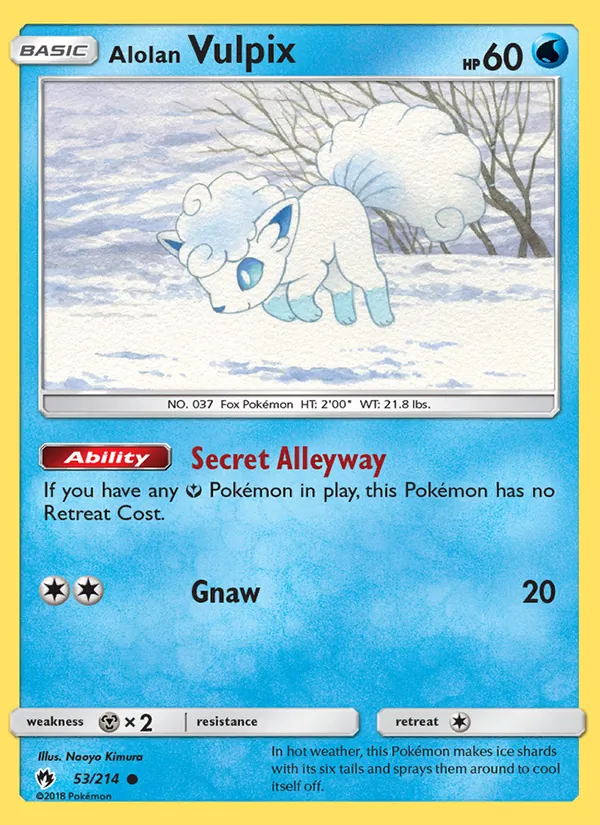 Alolan Vulpix - Lost Thunder Pokemon Card