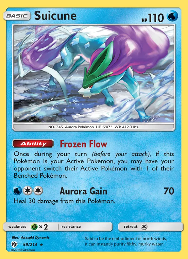Suicune - Lost Thunder Pokemon Card