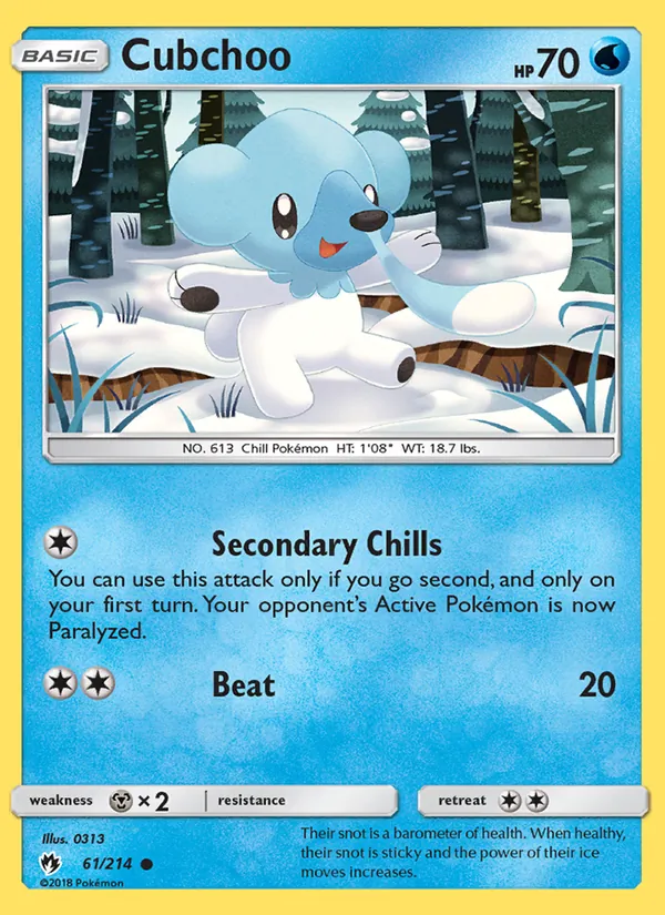 Cubchoo - Lost Thunder Pokemon Card