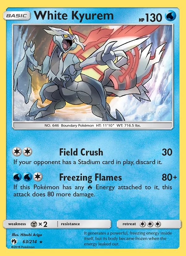 White Kyurem - Lost Thunder Pokemon Card