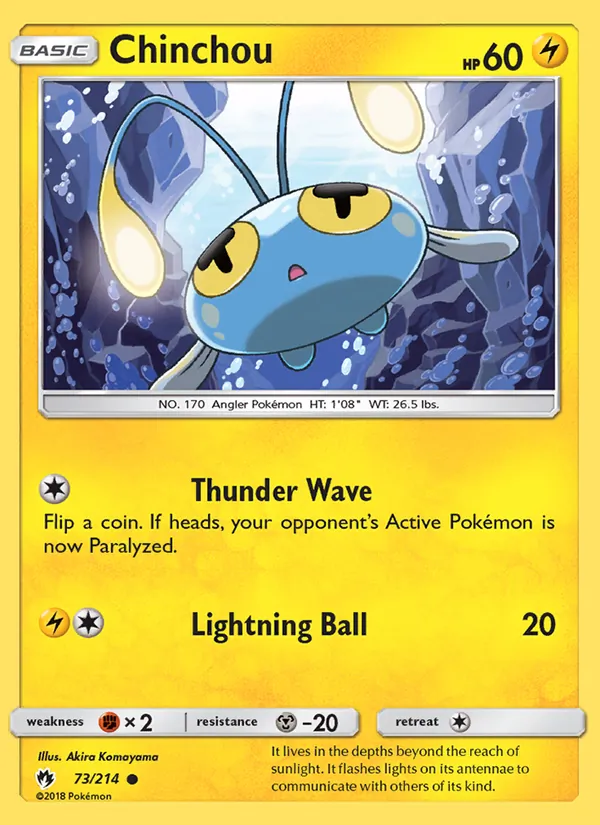 Chinchou - Lost Thunder Pokemon Card