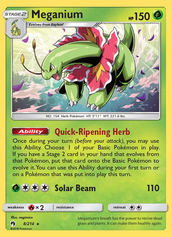 Meganium - Lost Thunder Pokemon Card