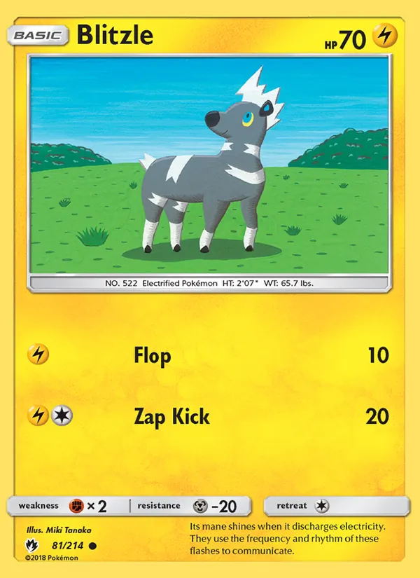 Blitzle - Lost Thunder Pokemon Card