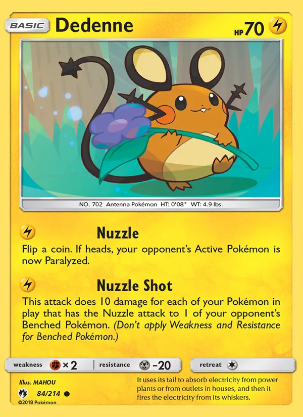 Dedenne - Lost Thunder Pokemon Card