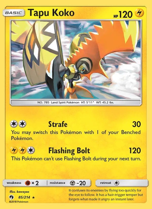 Tapu Koko - Lost Thunder Pokemon Card