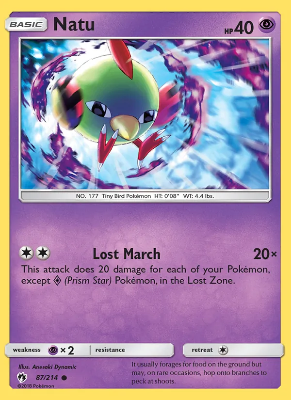 Natu - Lost Thunder Pokemon Card