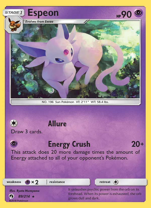 Espeon - Lost Thunder Pokemon Card