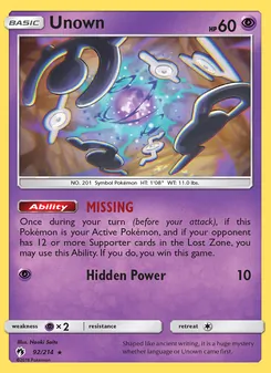Unown - Lost Thunder