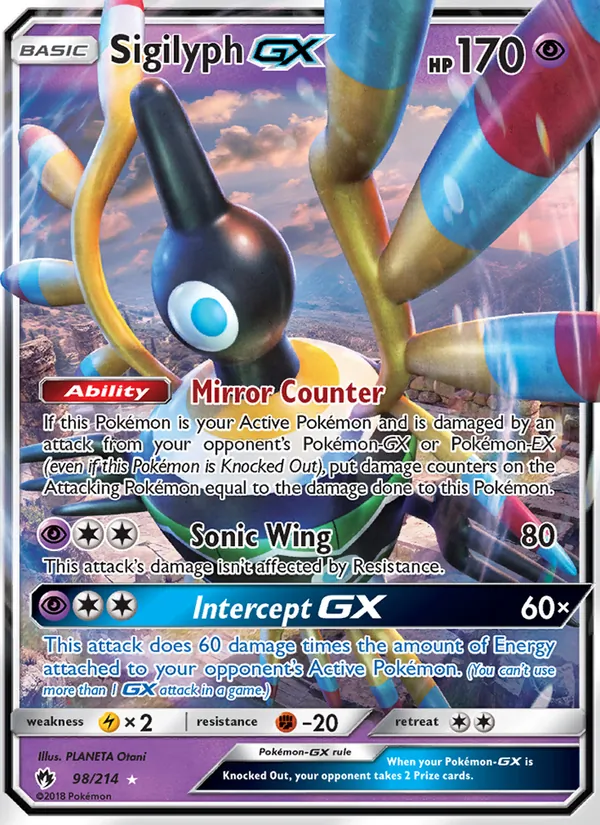 Sigilyph GX - Lost Thunder Pokemon Card