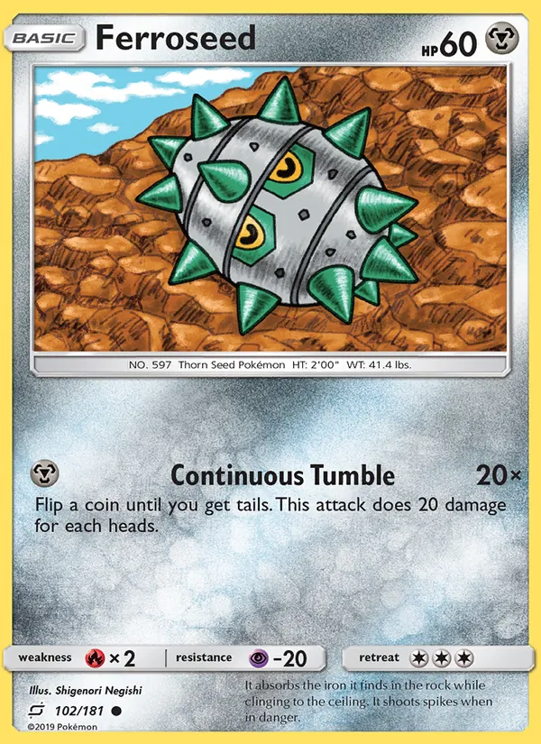 Ferroseed - Team Up Pokemon Card
