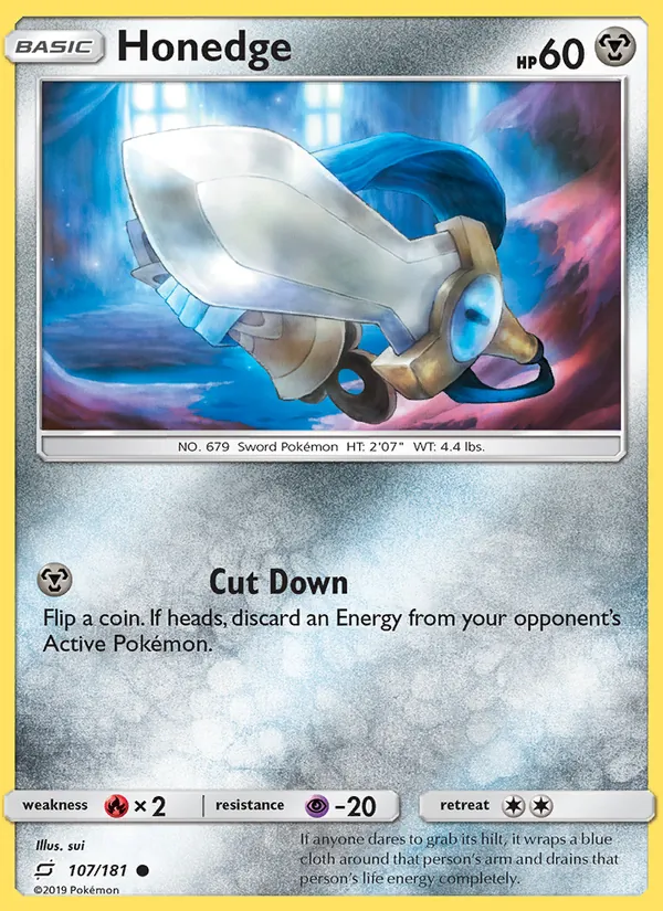 Honedge - Team Up Pokemon Card