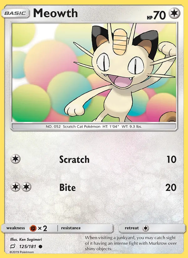 Meowth - Team Up Pokemon Card