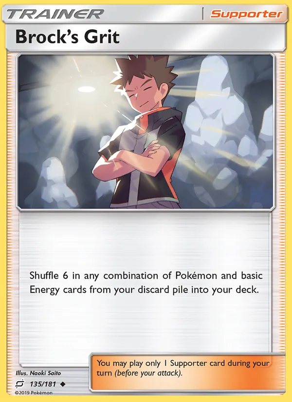 Brock’s Grit - Team Up Pokemon Card