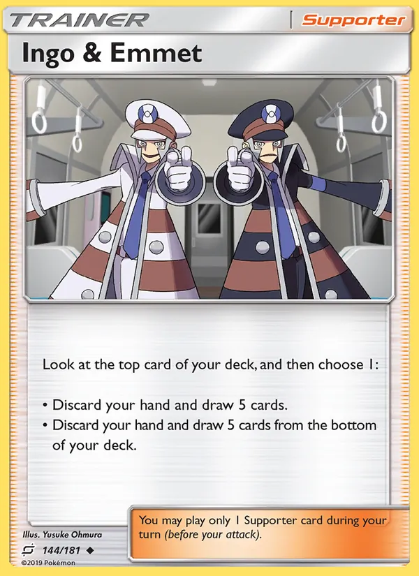 Ingo & Emmet - Team Up Pokemon Card