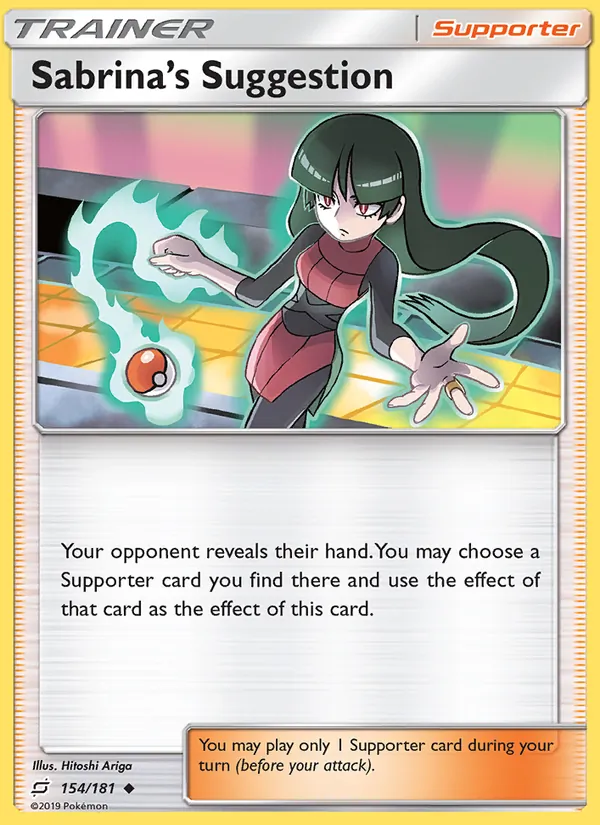 Sabrina’s Suggestion - Team Up Pokemon Card