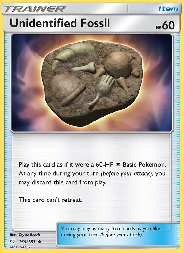 Unidentified Fossil - Team Up Pokemon Card