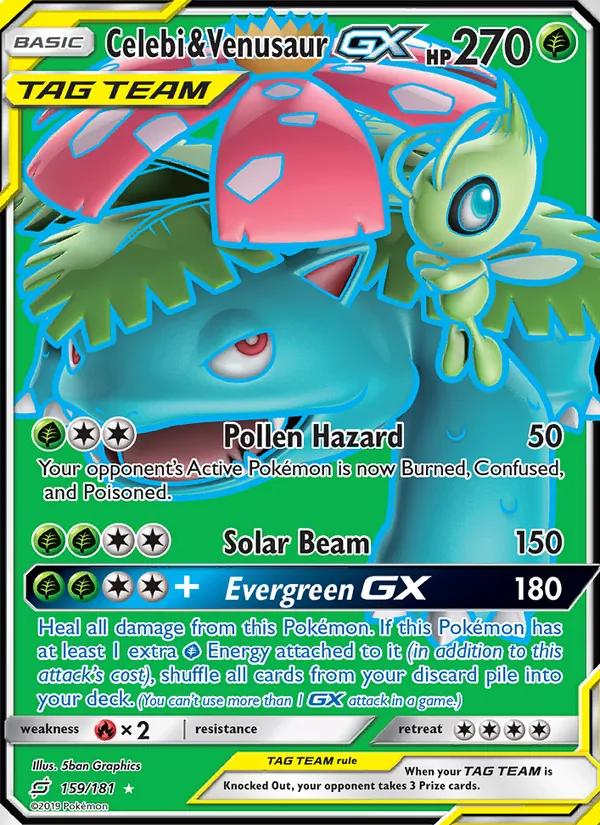 Celebi & Venusaur GX - Team Up Pokemon Card