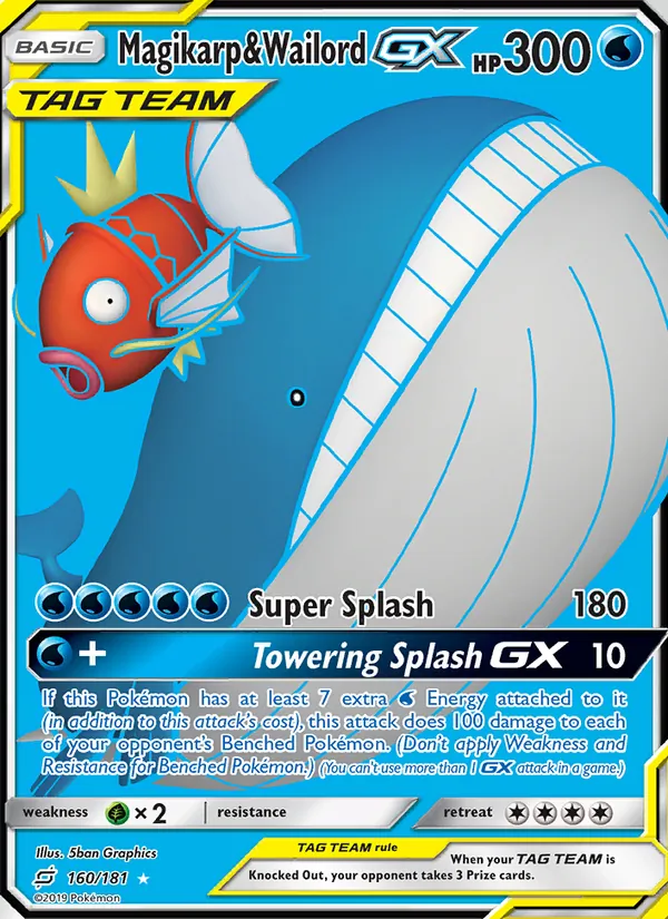 Magikarp & Wailord GX - Team Up Pokemon Card