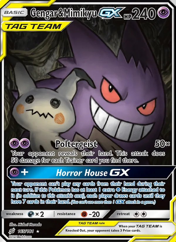 Gengar & Mimikyu GX - Team Up Pokemon Card