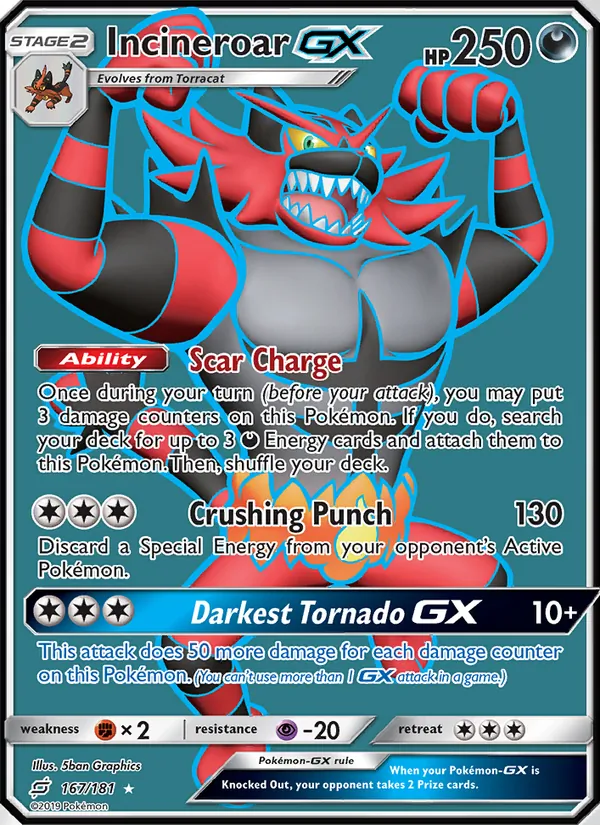 Incineroar GX - Team Up Pokemon Card
