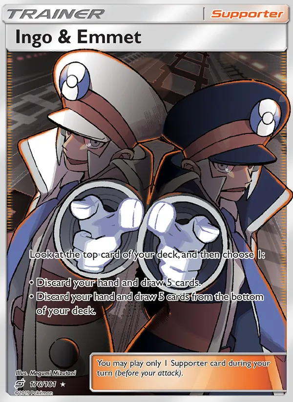 Ingo & Emmet - Team Up Pokemon Card