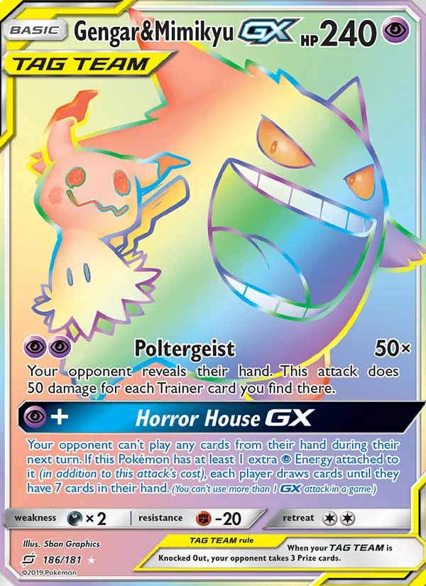 Gengar & Mimikyu GX - Team Up Pokemon Card