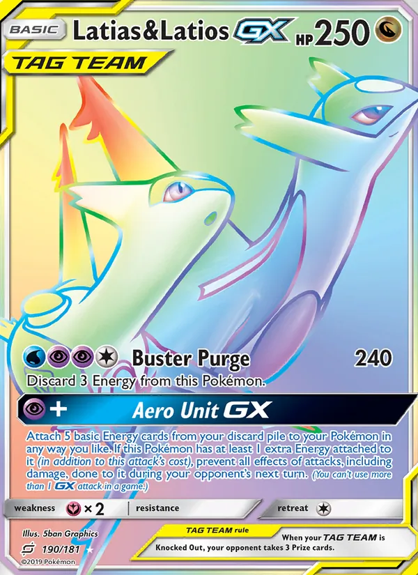 Latias & Latios GX - Team Up Pokemon Card
