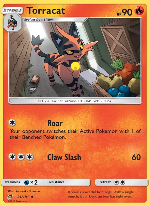 Torracat - Team Up Pokemon Card