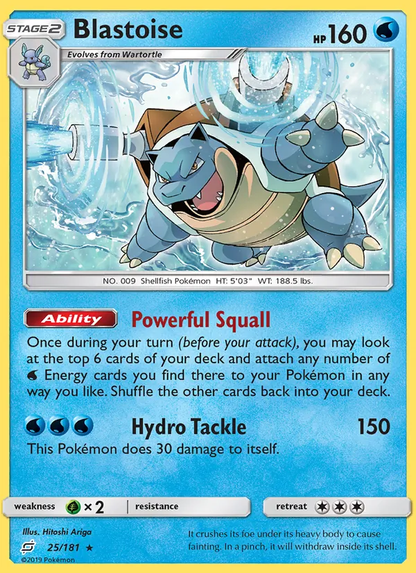 Blastoise - Team Up Pokemon Card