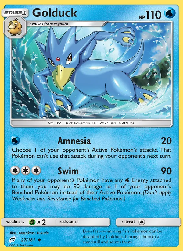 Golduck - Team Up Pokemon Card