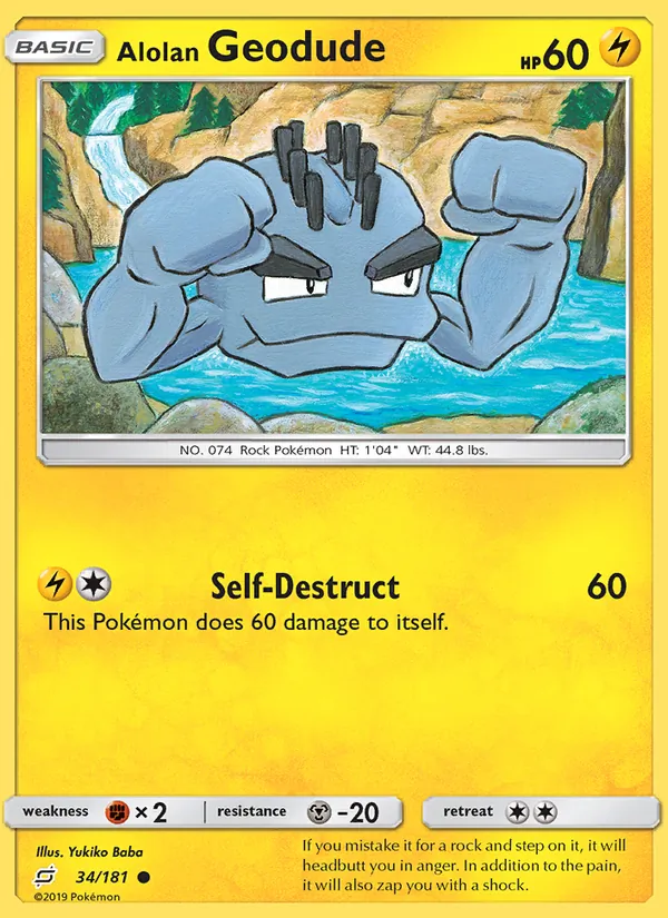 Alolan Geodude - Team Up Pokemon Card