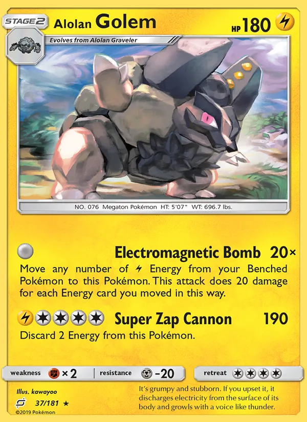 Alolan Golem - Team Up Pokemon Card