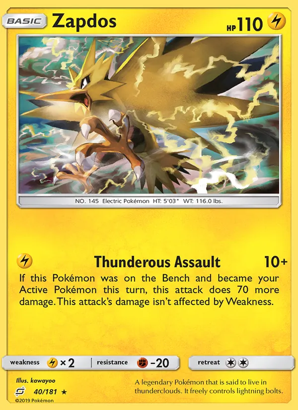 Zapdos - Team Up Pokemon Card