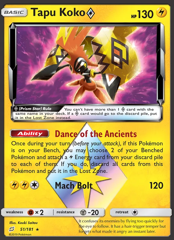 Tapu Koko ◇ - Team Up Pokemon Card