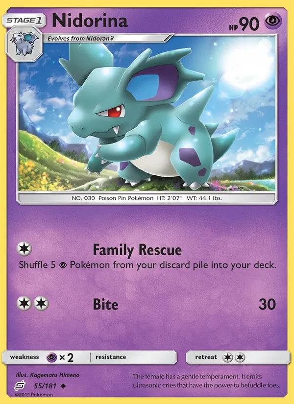 Nidorina - Team Up Pokemon Card