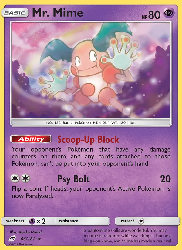 Mr. Mime - Team Up Pokemon Card