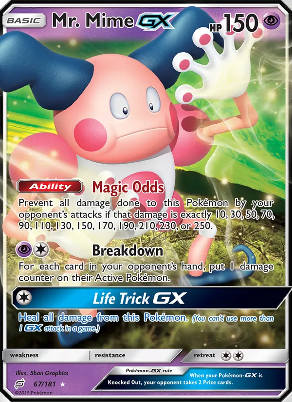 Mr. Mime GX - Team Up Pokemon Card