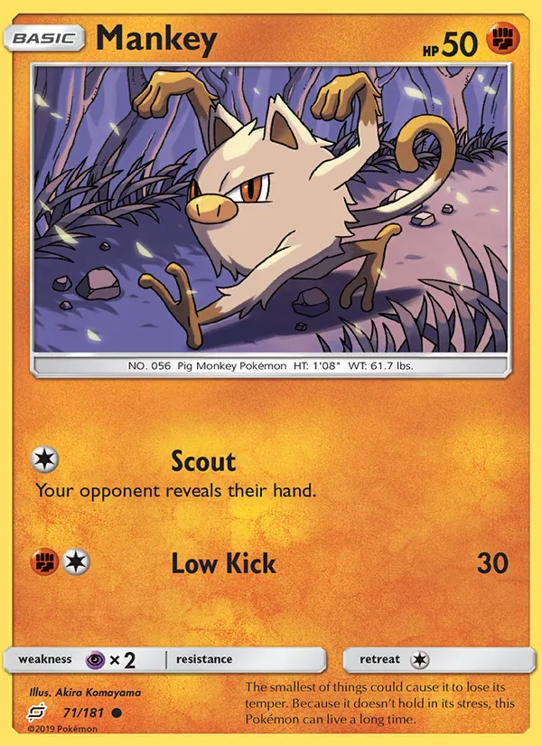 Mankey - Team Up Pokemon Card