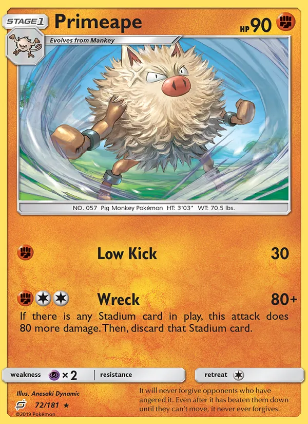 Primeape - Team Up Pokemon Card