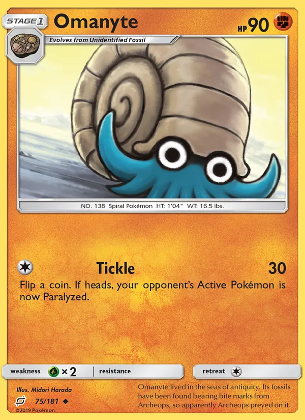 Omanyte - Team Up Pokemon Card