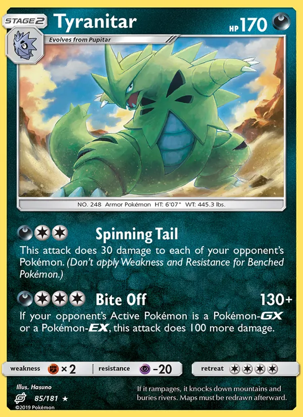 Tyranitar - Team Up Pokemon Card